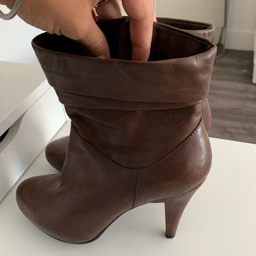 Worthington Brown Leather Ankle Boots